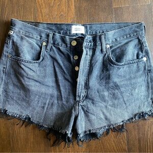 Citizens of Humanity shorts, premium vintage, black organic cotton, size 29.
